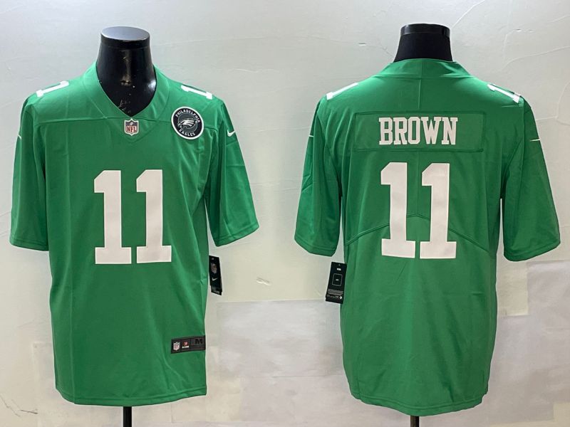 Men Philadelphia Eagles #11 Brown Green 2025 Nike Vapor Limited NFL Jersey style 2092->philadelphia eagles->NFL Jersey